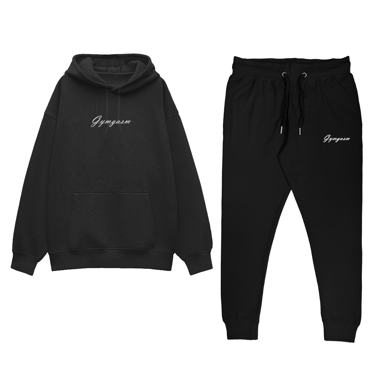 Gymgasm Black Hoodie Jogger Combo