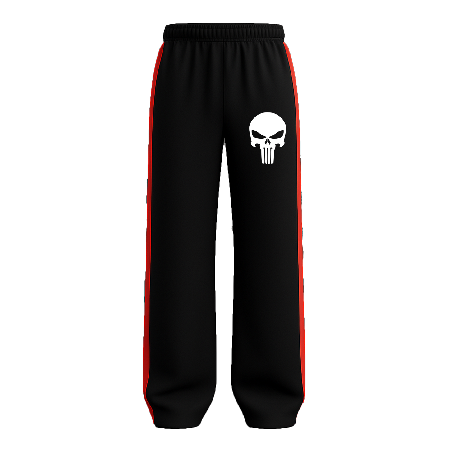Punisher Red & Black Baggy Pant