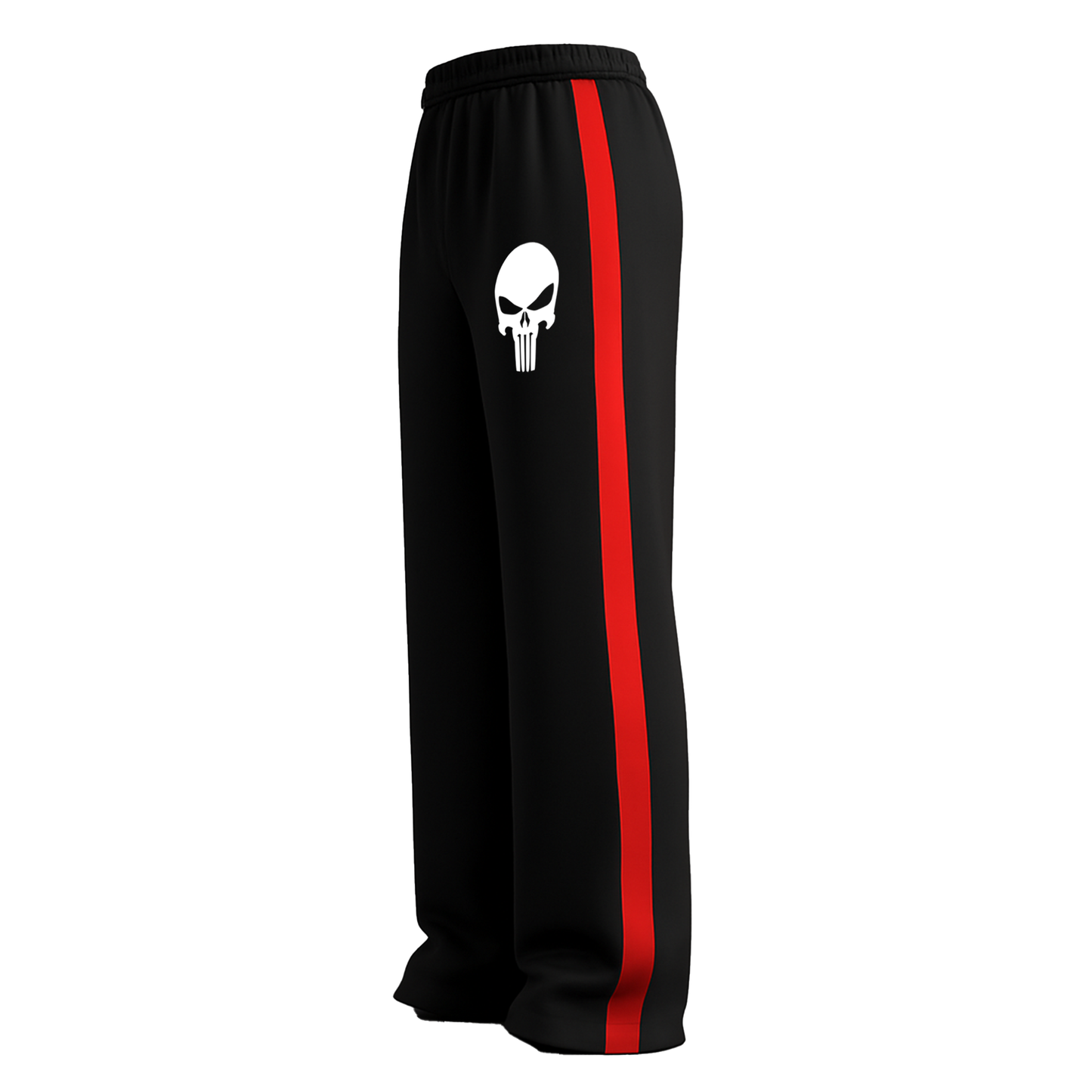 Punisher Red & Black Baggy Pant