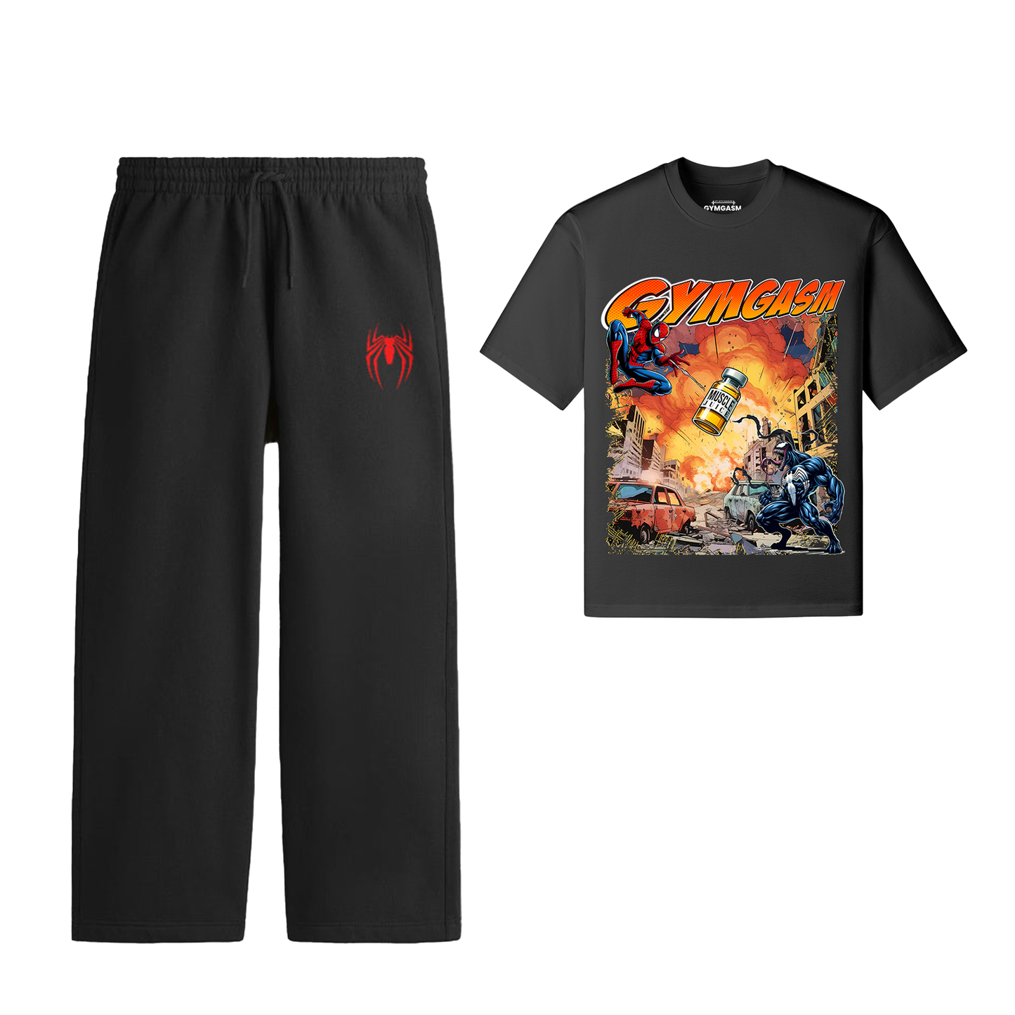 Spiderman Sweatpant Embroidered Combo