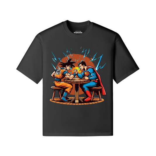Goku vs Superman Anime Oversized T-Shirt - Epic Battle Design