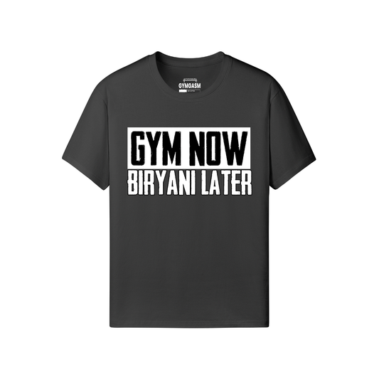 Gym Now Biryani Later T-shirt