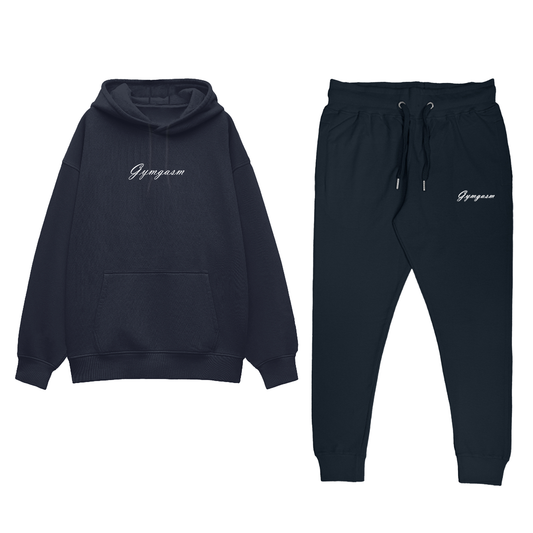 Gymgasm Navy Blue Hoodie Jogger Combo