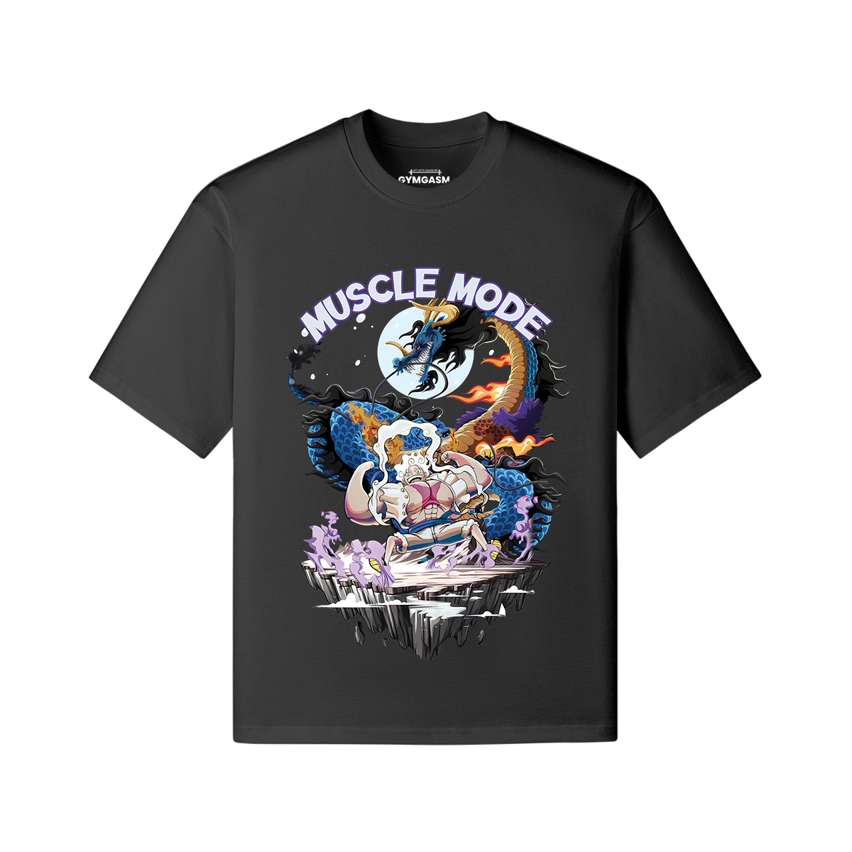 Luffy Muscle Mode Oversized T-shirt for Anime Fans