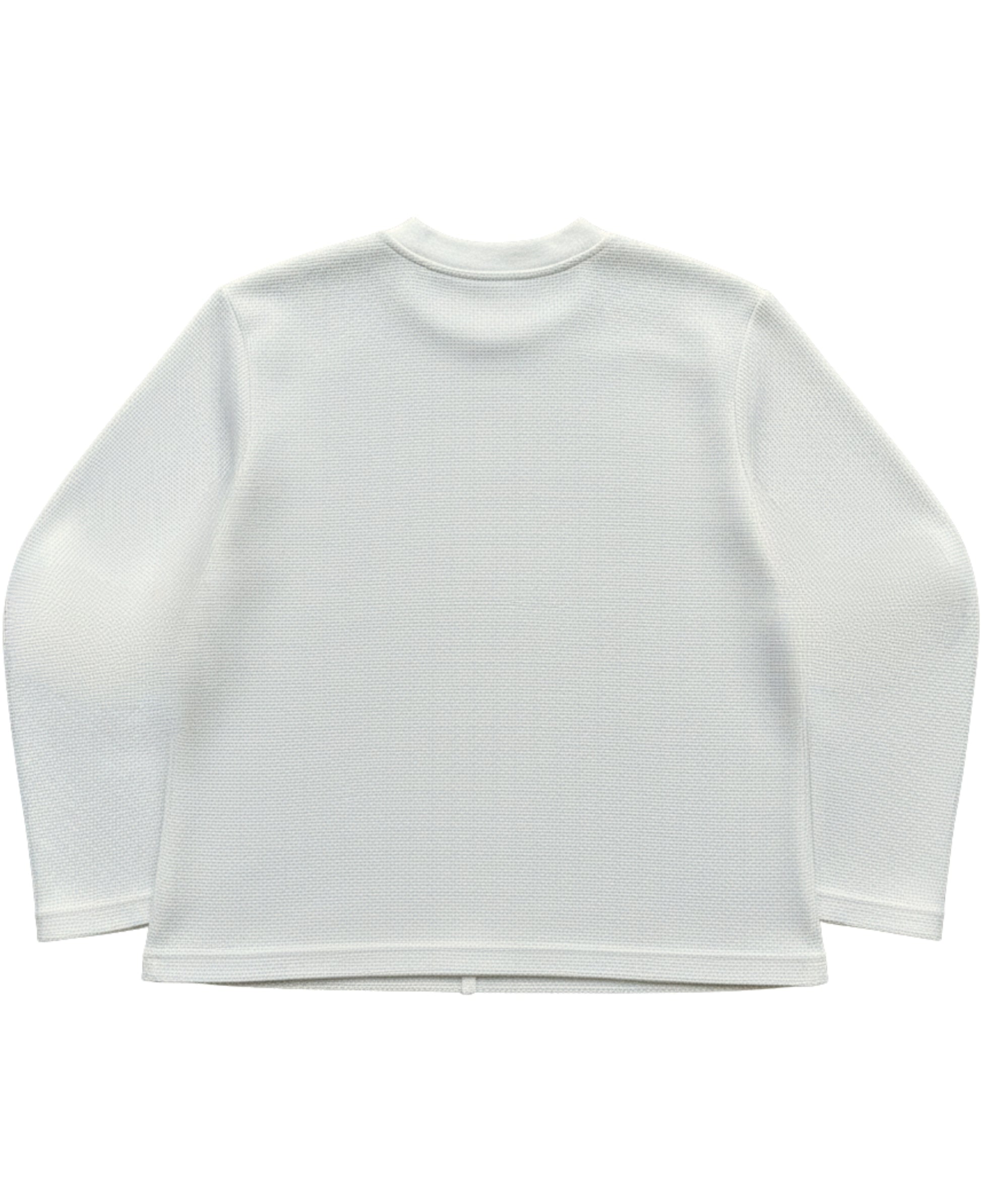 Off-white waffle knit oversized full-sleeve Back Design
