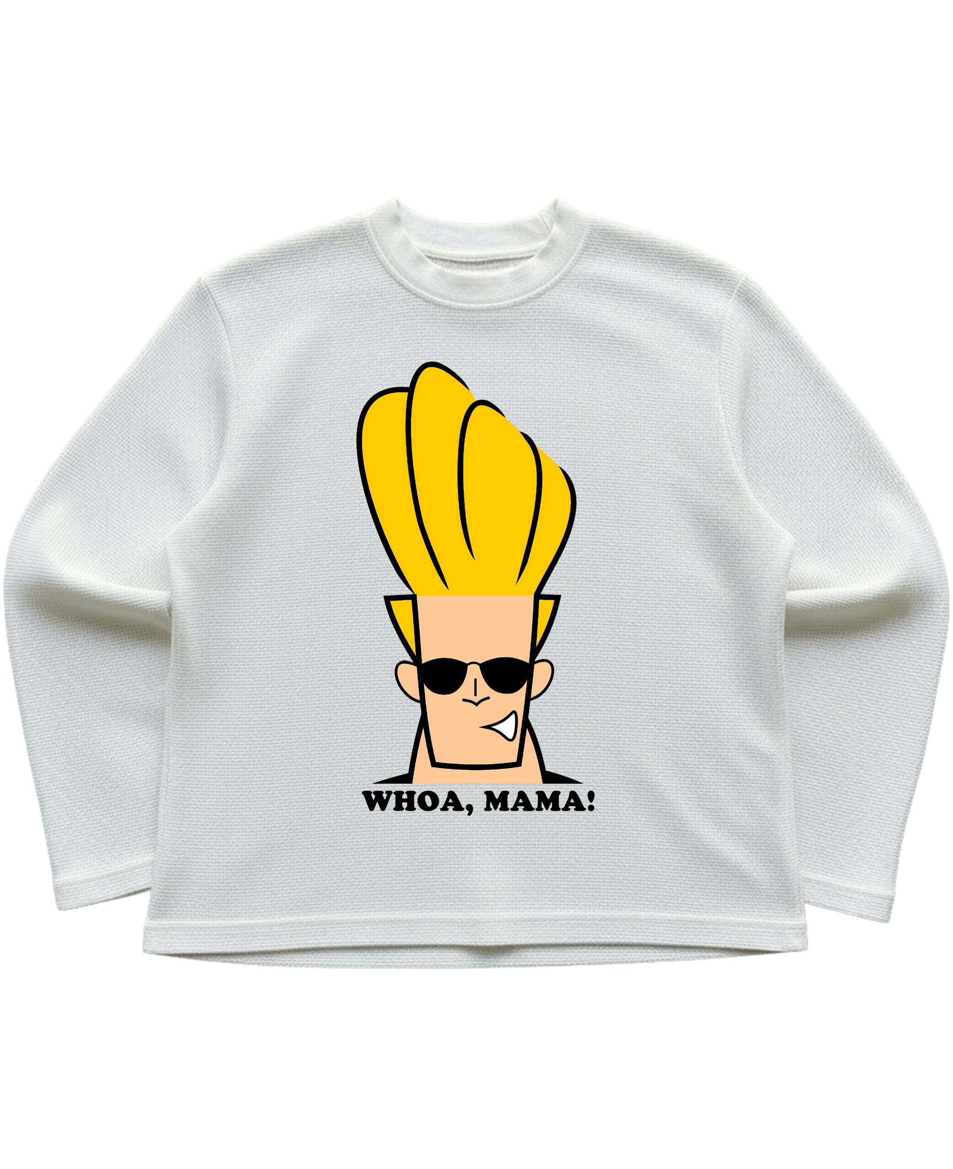 Off-white waffle knit oversized full-sleeve Front Design